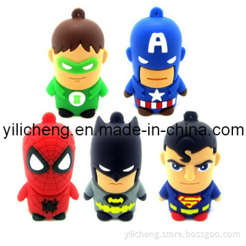 The New Batman Cartoon U Disk Green Lantern Superman Spiderman America Captain Cartoon Doll USB Flash Disk